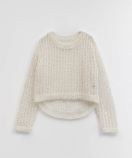 RANDA（ランダ）の「シースルーローゲージニット（ニット/セーター・レディース・グレー/アイボリー/ピンク/ベージュ・FREE）」の20枚目の写真