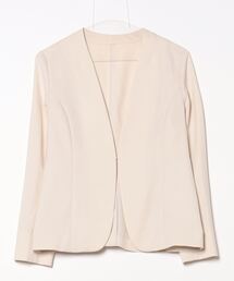 【未使用品】INDIVI ノーカラージャケット ベージュ INDIVI（インディヴィ）オフィシャルサイト | ノーカラー