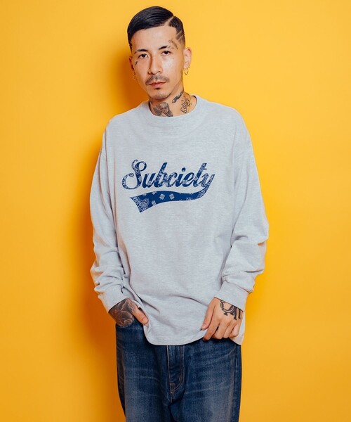 Subciety(サブサエティ)の「Bandanna glorious L/S tee(Tシャツ/カットソー・メンズ・ブラック/ホワイト/アッシュ・SMALL/MEDIUM/LARGE/X-LARGE/XX-LARGE)」の15枚目の写真