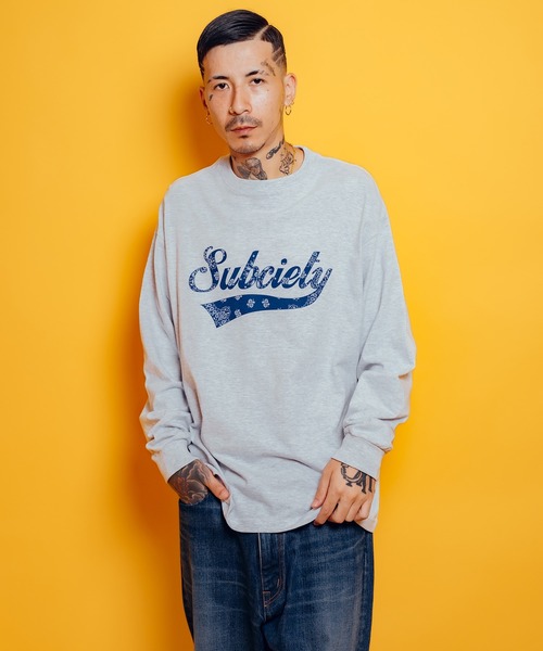 Subciety（サブサエティ）の「Bandanna glorious L/S tee（Tシャツ/カットソー・メンズ・ブラック/ホワイト/アッシュ・SMALL/MEDIUM/LARGE/X-LARGE/XX-LARGE）」の5枚目の写真