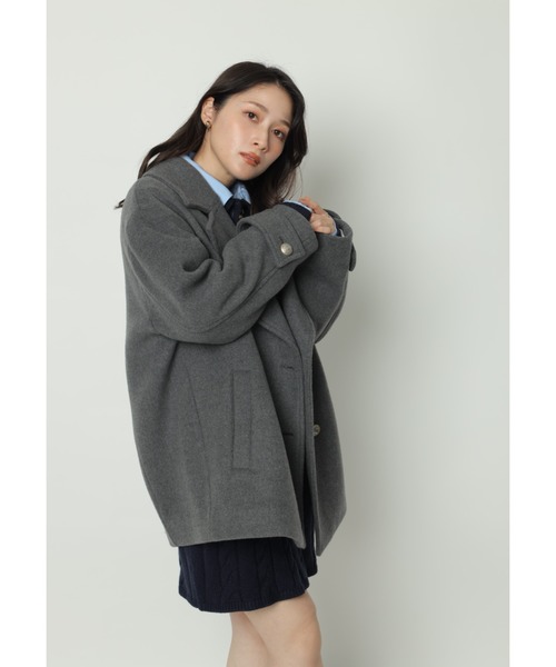 Apuweiser-riche（アプワイザーリッシェ）の「セミコクーンウールＰコート（ダウンジャケット/コート・レディース・グレー・2/1/0）」の2枚目の写真