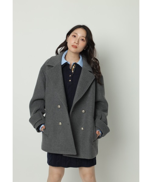 Apuweiser-riche（アプワイザーリッシェ）の「セミコクーンウールＰコート（ダウンジャケット/コート・レディース・グレー・2/1/0）」の4枚目の写真