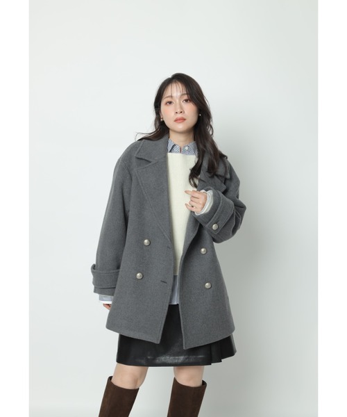 Apuweiser-riche（アプワイザーリッシェ）の「セミコクーンウールＰコート（ダウンジャケット/コート・レディース・グレー・2/1/0）」の9枚目の写真