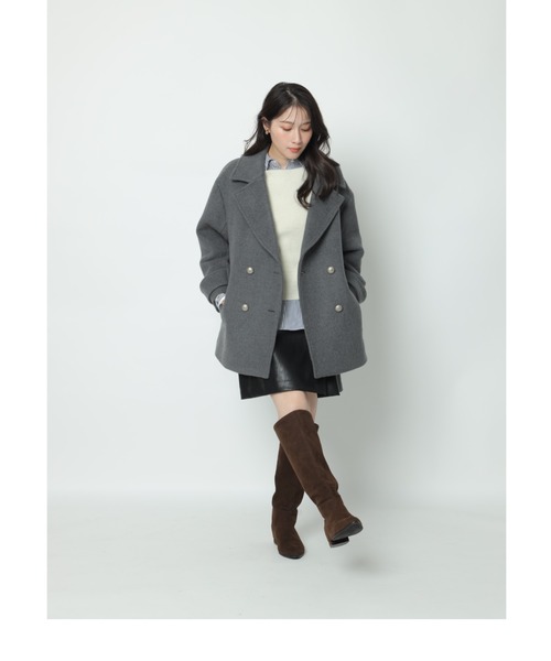 Apuweiser-riche（アプワイザーリッシェ）の「セミコクーンウールＰコート（ダウンジャケット/コート・レディース・グレー・2/1/0）」の12枚目の写真