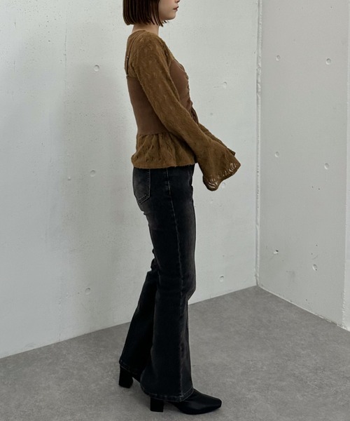 archives（アルシーヴ）の「ニットビスチェｘ起毛レースブラウスＳＥＴ（Tシャツ/カットソー・レディース・モカ/ブラック/アイボリー・MEDIUM）」の19枚目の写真