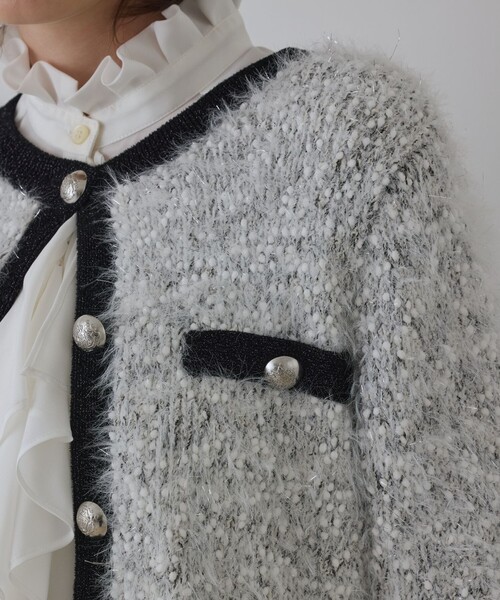 GRACE CONTINENTAL(グレースコンチネンタル)の「ノーカラーフェザーニットカーディガン(カーディガン/ボレロ・レディース・ブラック/その他1・36)」の15枚目の写真