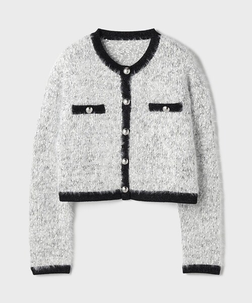 GRACE CONTINENTAL(グレースコンチネンタル)の「ノーカラーフェザーニットカーディガン(カーディガン/ボレロ・レディース・ブラック/その他1・36)」の5枚目の写真