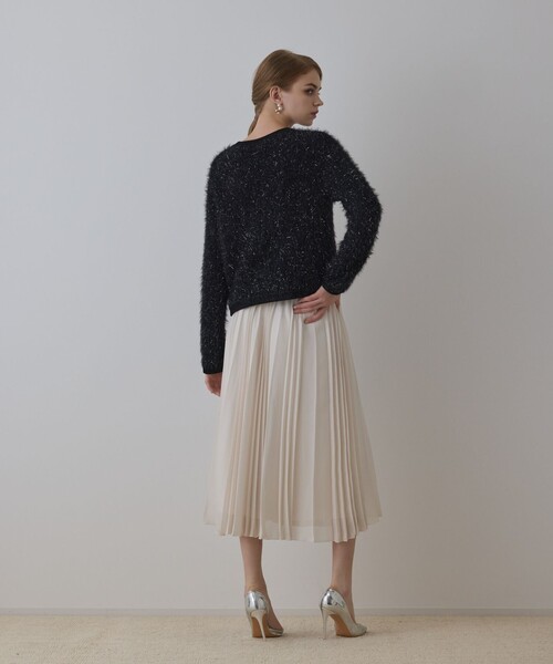 GRACE CONTINENTAL(グレースコンチネンタル)の「ノーカラーフェザーニットカーディガン(カーディガン/ボレロ・レディース・ブラック/その他1・36)」の9枚目の写真