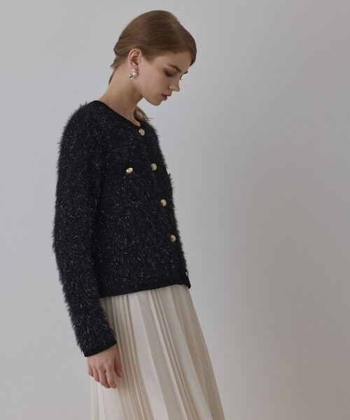 GRACE CONTINENTAL(グレースコンチネンタル)の「ノーカラーフェザーニットカーディガン(カーディガン/ボレロ・レディース・ブラック/その他1・36)」の12枚目の写真