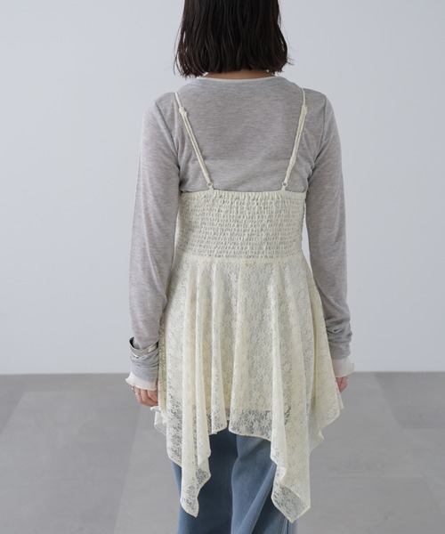 FREE'S MART（フリーズマート）の「◆イレヘムチュニックキャミワンピースⅡ（ワンピース・レディース・ホワイト/ブラック/ブラック系その他/ブラウン系その他・FREE）」の13枚目の写真