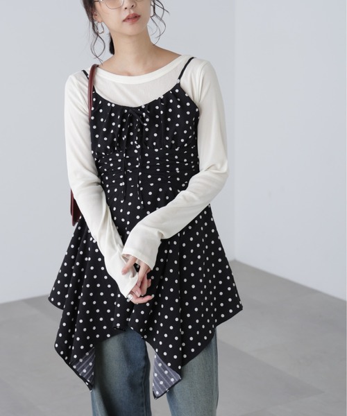 FREE'S MART（フリーズマート）の「◆イレヘムチュニックキャミワンピースⅡ（ワンピース・レディース・ホワイト/ブラック/ブラック系その他/ブラウン系その他・FREE）」の22枚目の写真