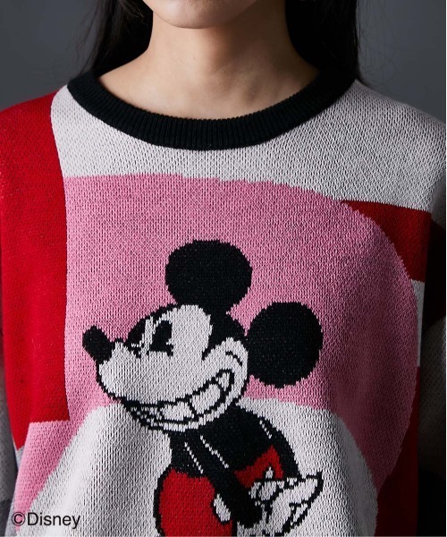 Disney（ディズニー）の「ミッキー/幾何柄ジャガードニット＜大きいサイズ有＞GEVS.（ニット/セーター・レディース・ピンク系/ブルー系・M/L/LL/3L/4L/5L）」の16枚目の写真