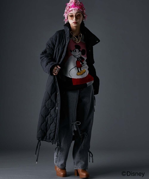 Disney（ディズニー）の「ミッキー/幾何柄ジャガードニット＜大きいサイズ有＞GEVS.（ニット/セーター・レディース・ピンク系/ブルー系・M/L/LL/3L/4L/5L）」の4枚目の写真