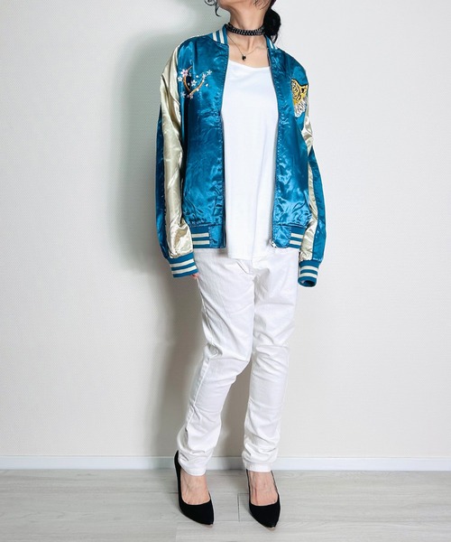 スカジャン スーベニアジャケット ブルゾン レディース 虎（スカジャン