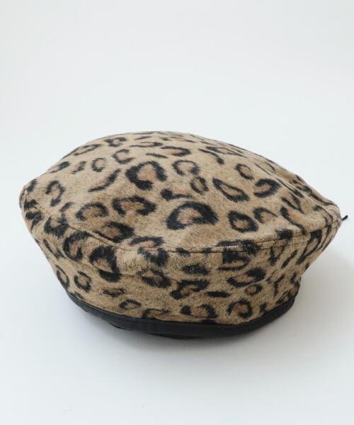 WEGO（ウィゴー）の「WEGO/レオパードベレー（ハンチング/ベレー帽・レディース・ベージュ/グレー・FREE）」の6枚目の写真