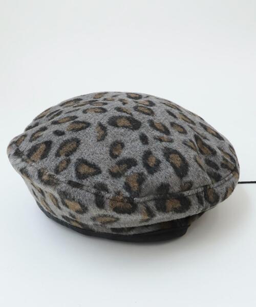 WEGO（ウィゴー）の「WEGO/レオパードベレー（ハンチング/ベレー帽・レディース・ベージュ/グレー・FREE）」の5枚目の写真