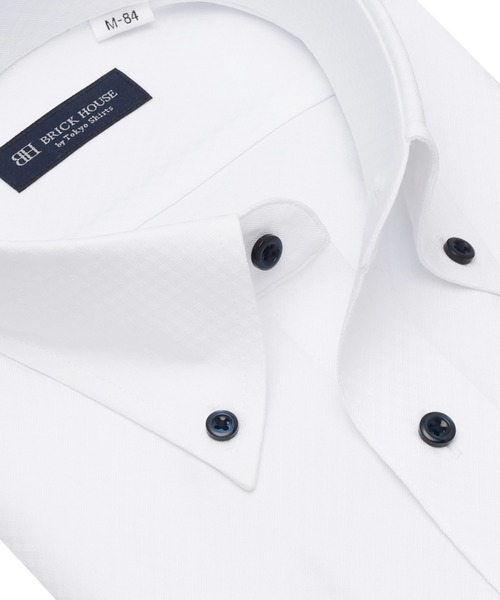 TOKYO SHIRTS(トウキョウシャツ)の「【吸水速乾】【COFREX】形態安定ノンアイロン ボタンダウン 長袖ビジネスワイシャツ(ビジネスシャツ・メンズ・ホワイト・首回り39cm-裄丈80cm/首回り39cm-裄丈84cm/首回り41cm-裄丈82cm/首回り41cm-裄丈86cm/首回り42cm-裄丈82cm/首回り42cm-裄丈86cm/首回り43cm-裄丈82cm/首回り43cm-裄丈86cm/首回り37cm-裄丈80cm)」の4枚目の写真