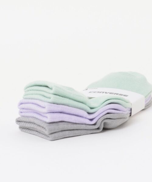 CONVERSE（コンバース）の「CONVERS アンクル丈 3色異柄アソート３Pソックス（ソックス/靴下・キッズ・マルチ・FREE）」の2枚目の写真