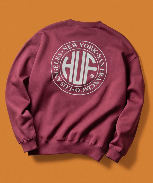 HUF（ハフ）の「REGIONAL CREWNECK（スウェット・メンズ・ブラック/チェリーレッド/アッシュグレー・L/M/S/XS/XXL/XL）」の3枚目の写真