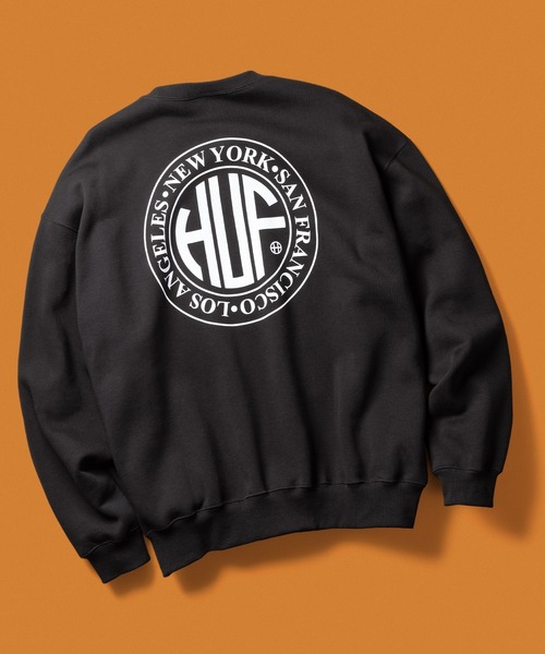 HUF（ハフ）の「REGIONAL CREWNECK（スウェット・メンズ・ブラック/チェリーレッド/アッシュグレー・L/M/S/XS/XXL/XL）」の2枚目の写真