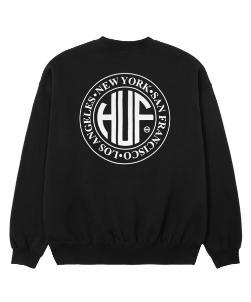 HUF（ハフ）の「REGIONAL CREWNECK（スウェット・メンズ・ブラック/チェリーレッド/アッシュグレー・L/M/S/XS/XXL/XL）」の5枚目の写真