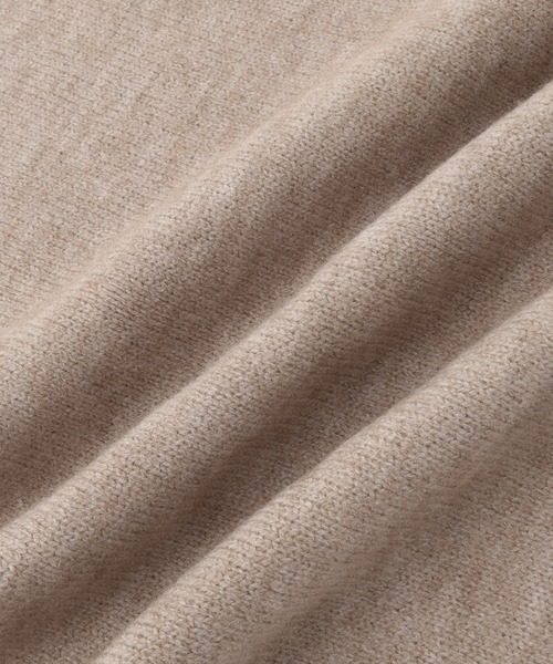 VIS（ビス）の「トライアングルニットスカーフ（バンダナ/スカーフ・レディース・ベージュ/グレー・FREE）」の6枚目の写真