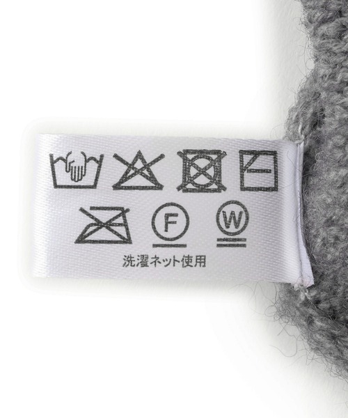 VIS（ビス）の「トライアングルニットスカーフ（バンダナ/スカーフ・レディース・ベージュ/グレー・FREE）」の7枚目の写真