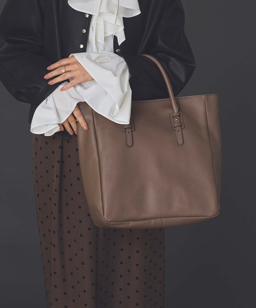 MARCO BIANCHINI（マルコビアンチーニ）の「ＭＡＲＣＯビッグトート（トートバッグ・レディース・モカ・FREE）」の3枚目の写真