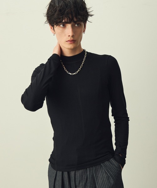 Shoowtime(ショウタイム)の「High-neck fitted top / ハイネックフィットカットソー(Tシャツ/カットソー・メンズ・グレー/ブラック・X-LARGE/LARGE/MEDIUM)」の10枚目の写真