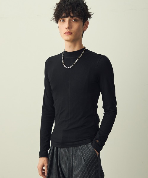 Shoowtime(ショウタイム)の「High-neck fitted top / ハイネックフィットカットソー(Tシャツ/カットソー・メンズ・グレー/ブラック・X-LARGE/LARGE/MEDIUM)」の16枚目の写真