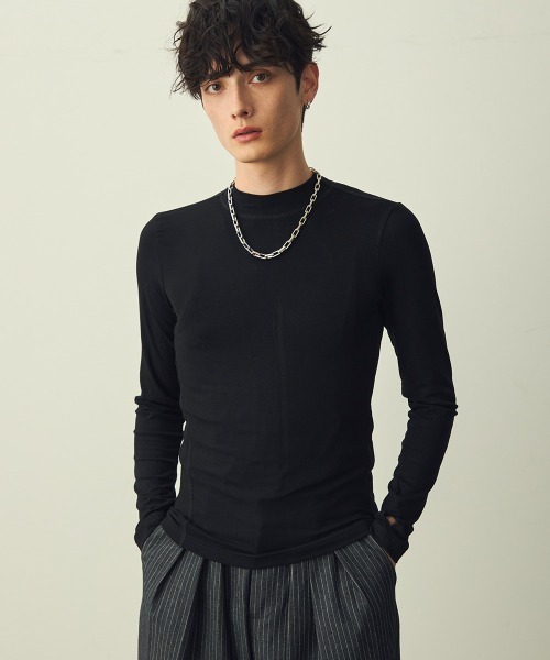 Shoowtime(ショウタイム)の「High-neck fitted top / ハイネックフィットカットソー(Tシャツ/カットソー・メンズ・グレー/ブラック・X-LARGE/LARGE/MEDIUM)」の19枚目の写真