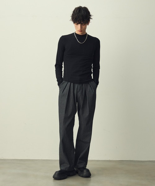 Shoowtime(ショウタイム)の「High-neck fitted top / ハイネックフィットカットソー(Tシャツ/カットソー・メンズ・グレー/ブラック・X-LARGE/LARGE/MEDIUM)」の15枚目の写真