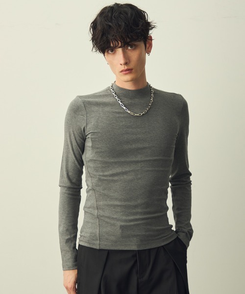 Shoowtime(ショウタイム)の「High-neck fitted top / ハイネックフィットカットソー(Tシャツ/カットソー・メンズ・グレー/ブラック・X-LARGE/LARGE/MEDIUM)」の14枚目の写真
