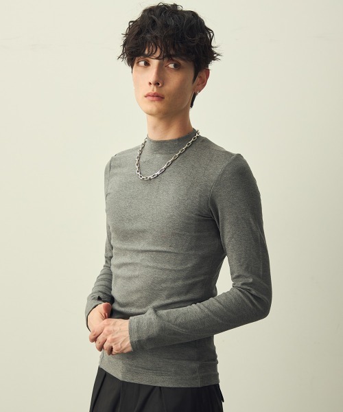 Shoowtime(ショウタイム)の「High-neck fitted top / ハイネックフィットカットソー(Tシャツ/カットソー・メンズ・グレー/ブラック・X-LARGE/LARGE/MEDIUM)」の11枚目の写真