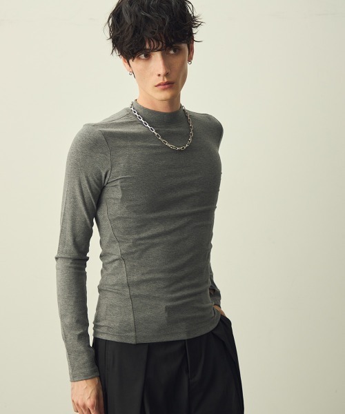 Shoowtime(ショウタイム)の「High-neck fitted top / ハイネックフィットカットソー(Tシャツ/カットソー・メンズ・グレー/ブラック・X-LARGE/LARGE/MEDIUM)」の17枚目の写真