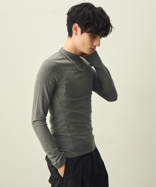 Shoowtime(ショウタイム)の「High-neck fitted top / ハイネックフィットカットソー(Tシャツ/カットソー・メンズ・グレー/ブラック・X-LARGE/LARGE/MEDIUM)」の18枚目の写真