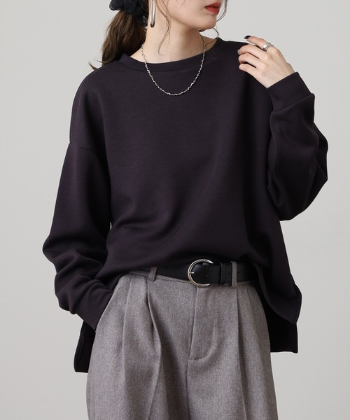 OMNES（オムネス）の「ソフトダンボールニットプルオーバー（ニット/セーター・レディース・グレー/チャコール/モカ/アイボリー・M）」の10枚目の写真