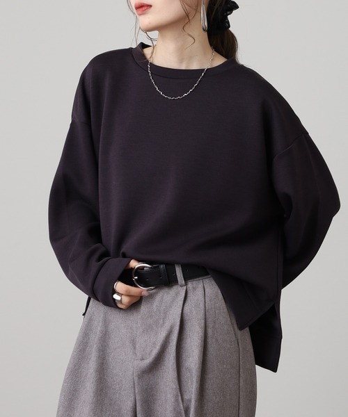 OMNES（オムネス）の「ソフトダンボールニットプルオーバー（ニット/セーター・レディース・グレー/チャコール/モカ/アイボリー・M）」の11枚目の写真