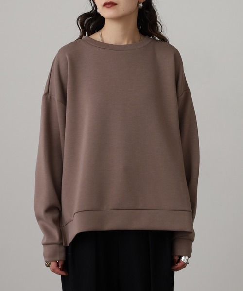 OMNES（オムネス）の「ソフトダンボールニットプルオーバー（ニット/セーター・レディース・グレー/チャコール/モカ/アイボリー・M）」の21枚目の写真