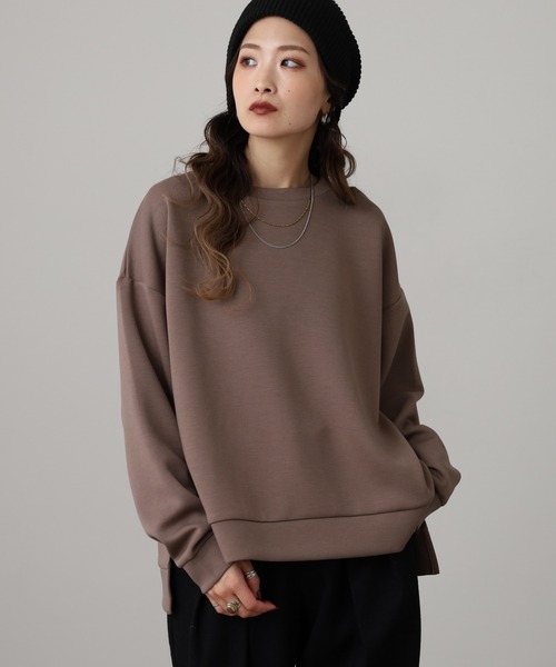 OMNES（オムネス）の「ソフトダンボールニットプルオーバー（ニット/セーター・レディース・グレー/チャコール/モカ/アイボリー・M）」の19枚目の写真