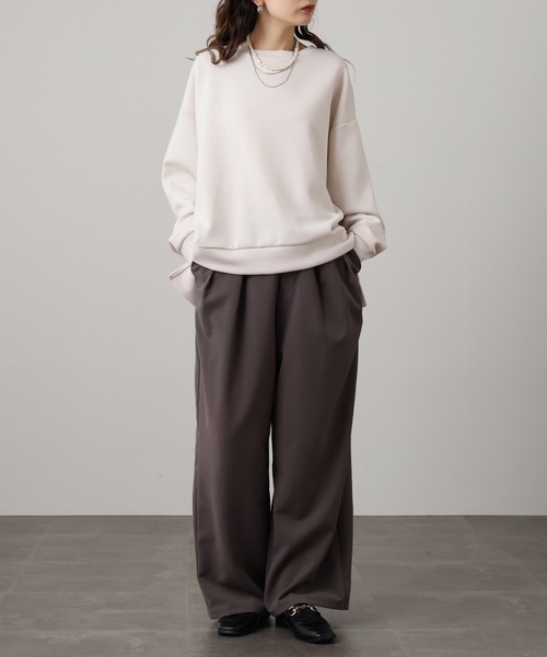 OMNES（オムネス）の「ソフトダンボールニットプルオーバー（ニット/セーター・レディース・グレー/チャコール/モカ/アイボリー・M）」の16枚目の写真