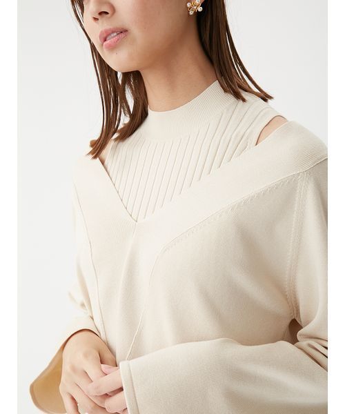 Mila Owen（ミラオーウェン）の「両得レイヤードニットワンピ（ワンピース・レディース・アイボリー/ブラック/ライトブルー・0/1）」の22枚目の写真