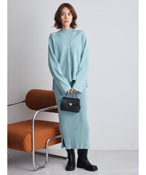 両得レイヤードニットワンピ（ワンピース）｜Mila Owen（ミラ