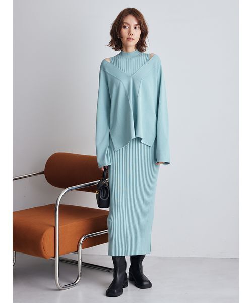 両得レイヤードニットワンピ（ワンピース）｜Mila Owen（ミラ