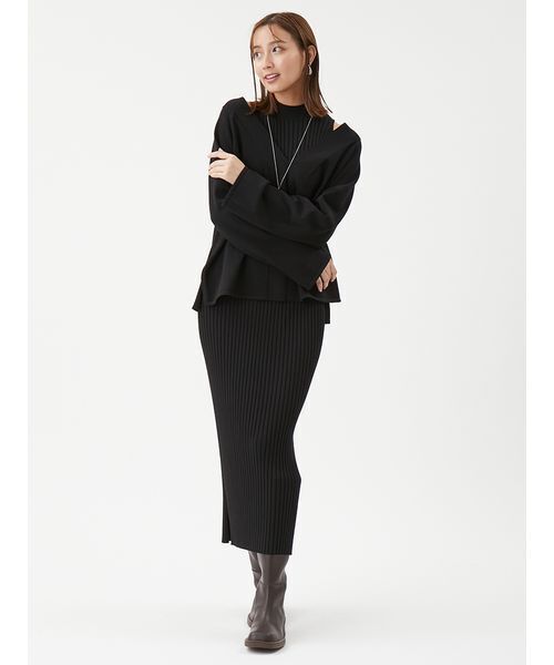 Mila Owen両得レイヤードニットワンピ 両得レイヤードニットワンピ（ワンピース）｜Mila Owen（ミラ