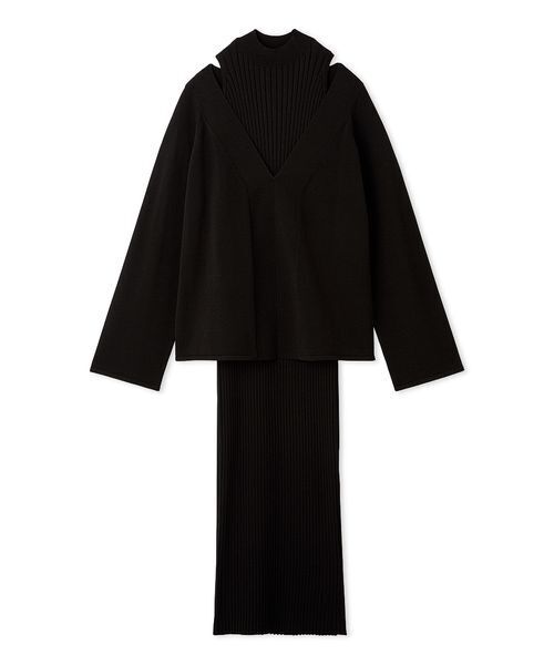 両得レイヤードニットワンピ（ワンピース）｜Mila Owen（ミラ