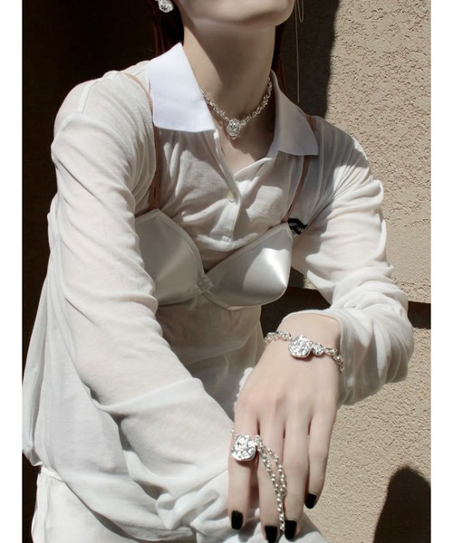 Soierie(ソワリー)の「ローズ フィグ ブレスレット / Rose fig bracelet(ブレスレット・レディース・シルバー・FREE)」の7枚目の写真