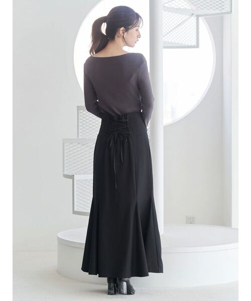 MERCURYDUO（マーキュリーデュオ）の「ダブルカラーフェイクレイヤードリブニット（ニット/セーター・レディース・ライトブルー/ダークブラウン/グレー・FREE）」の12枚目の写真