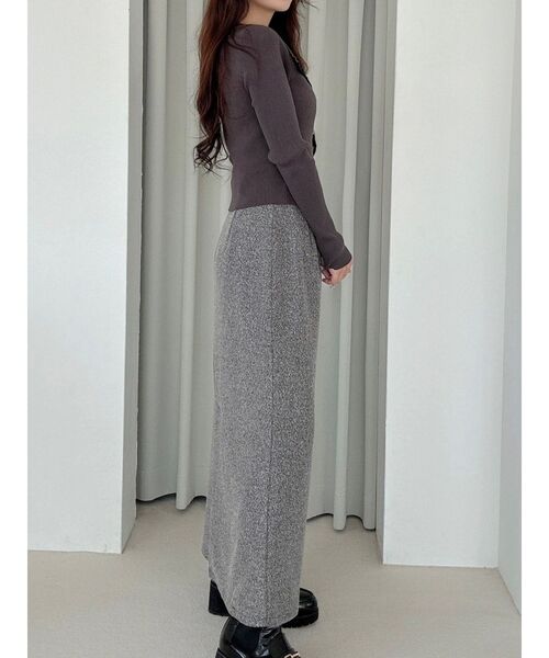 MERCURYDUO（マーキュリーデュオ）の「ダブルカラーフェイクレイヤードリブニット（ニット/セーター・レディース・ライトブルー/ダークブラウン/グレー・FREE）」の19枚目の写真