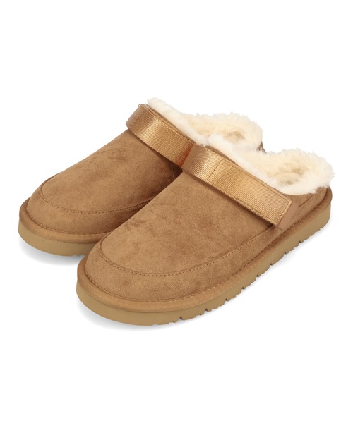 セール】＼ 厚底 スリッポン ／ ほかほか ムートン ベルト サンダル
